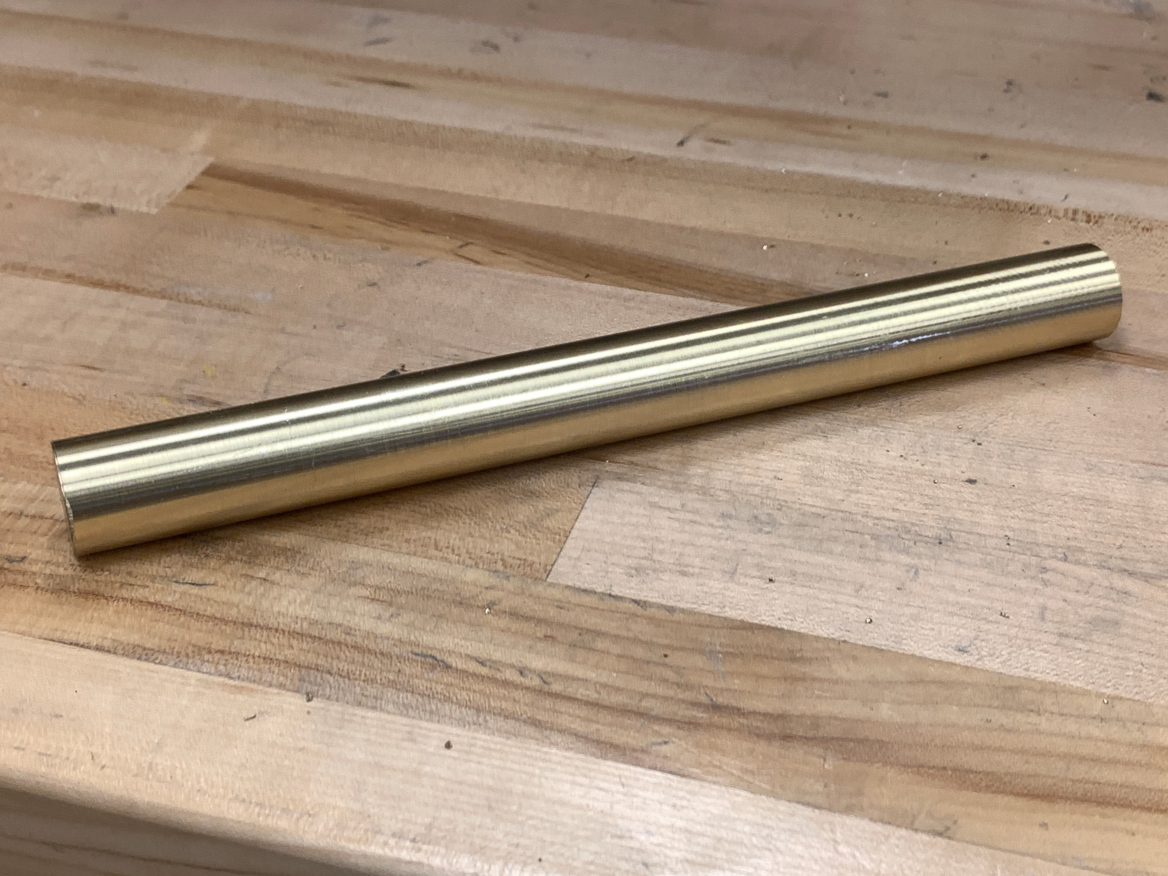 Completed RA axis machined from brass.