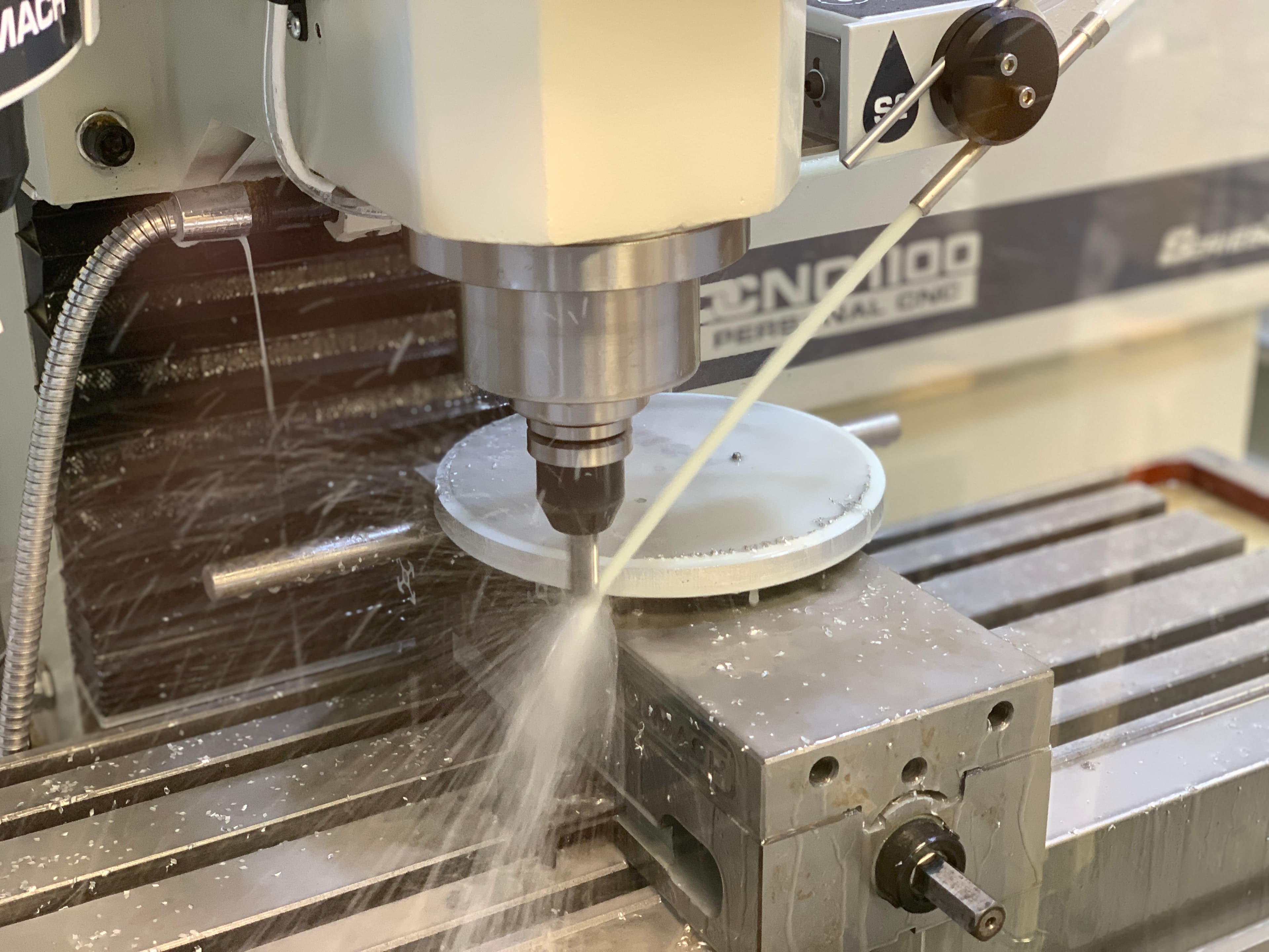 Cutting gear blanks on a Tormach PCNC.