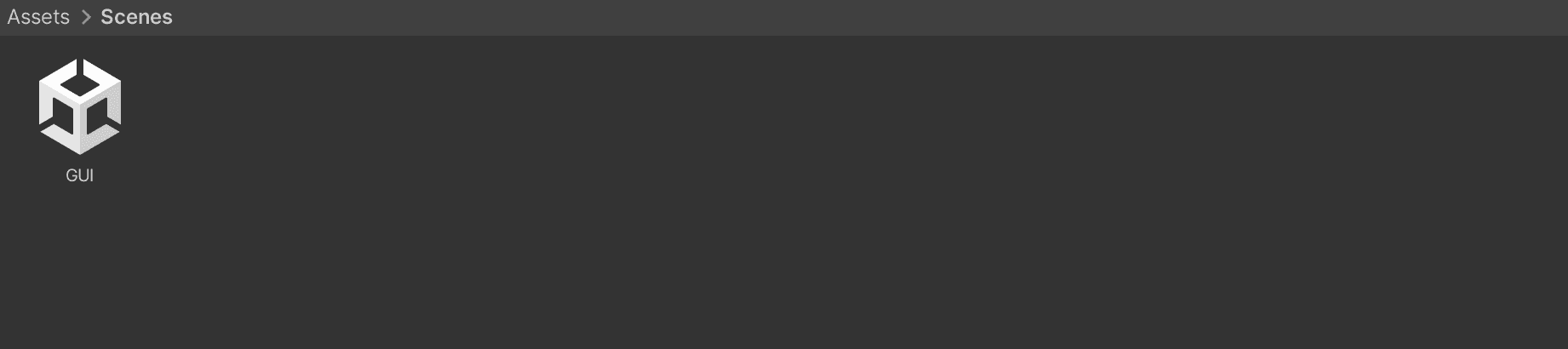 The GUI scene in Assets/Scenes.